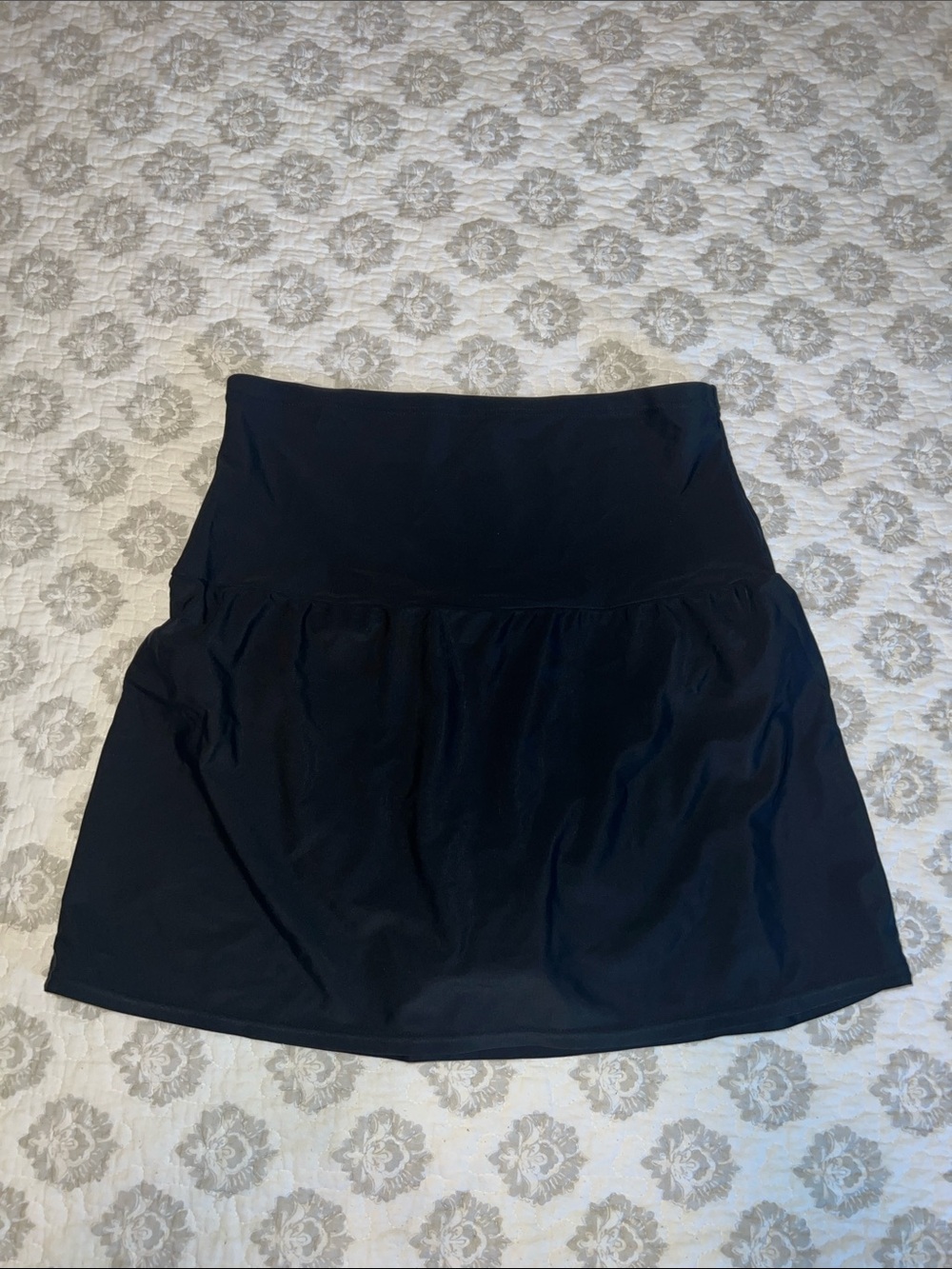 St. John's Bay Women's Black high waist Swim Skirt with Wide Waistband